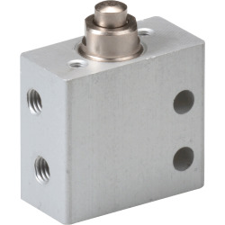 3/2-way micro-stem-actuated valve, monostable with spring return