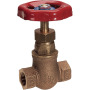 2/2-way shut-off valve red bronze design with female G-thread