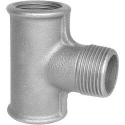 T-piece with tapered male thread and cylindrical female thread