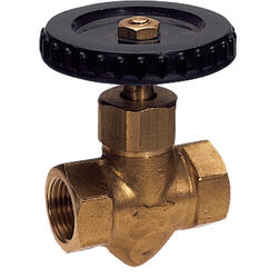 2/2-way shut-off valve brass design with female G-thread