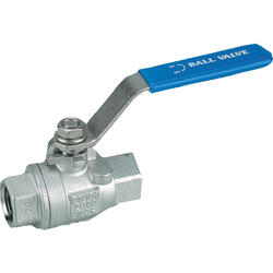 2/2-way ball valve stainless steel in two-piece design with female thread