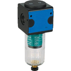 Compressed air fine filter series Bloc 3 with manual/semi-automatic condensate drain