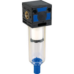 Compressed air fine filter series EcoBloc 0 with manual/semi-automatic condensate drain