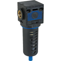 Compressed air fine filter series EcoBloc 3 with manual/semi-automatic condensate drain