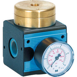 Pressure regulator series Bloc 3 pneumatically remote controlled with pressure gauge