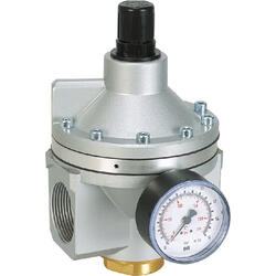 Pressure regulator series Standard 5PLUS pilot actuated with pressure gauge