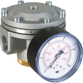 Pressure regulator series Standard 3 pneumatically remote controlled with pressure gauge