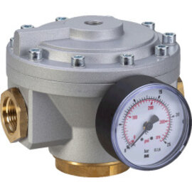 Pressure regulator series Standard 5 pneumatically remote controlled with pressure gauge