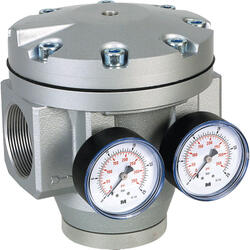 Pressure regulator series Standard 8 pneumatically remote controlled with pressure gauge