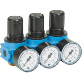Special pressure regulator series Bloc 0 with pressure supply on both sides and pressure gauge