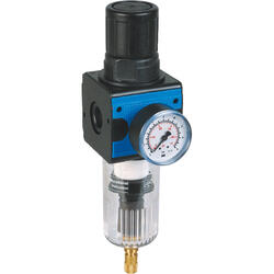 Filter regulator series Bloc 3 with automatic condensate drain and pressure gauge