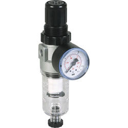Filter regulator series Standard 0 with manual/semi-automatic condensate drain and pressure gauge