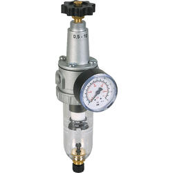 Filter regulator series Standard 1 with manual/semi-automatic condensate drain and pressure gauge