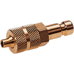 Plug-in sleeve brass design with quick connector connection for coupling sockets nominal size 2,7