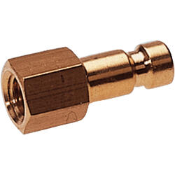 Terminal plug brass design with female thread for coupling sockets nominal size 2,7