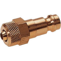 Plug-in sleeve brass design with quick connector connection for coupling sockets nominal size 5