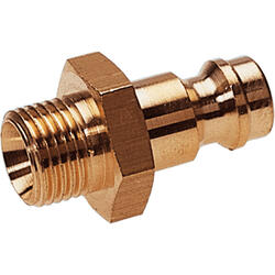 Terminal plug brass design with male thread for coupling sockets nominal size 5