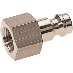 Terminal plug brass design nickel-plated with female thread for coupling sockets nominal size 5