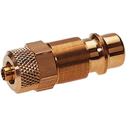 Plug-in sleeve brass design with quick connector connection for coupling sockets nominal size 7,2/7,8