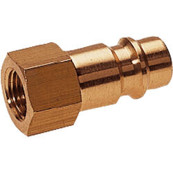 Terminal plug brass design with female thread for coupling sockets nominal size 7,2/7,8