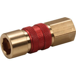 Unmistakable quick coupling socket nominal size 5 brass design with female thread