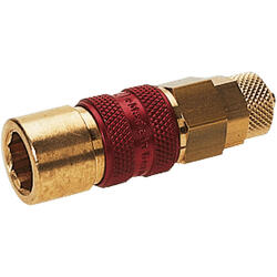 Unmistakable quick coupling socket nominal size 5 brass design with quick connector connection