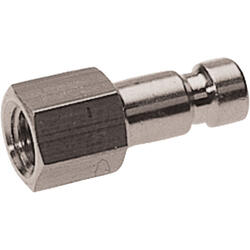Terminal plug stainless steel design with female thread for coupling sockets nominal size 2,7