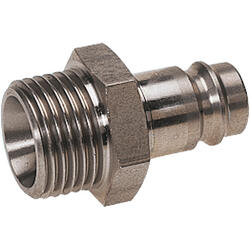 Terminal plug stainless steel design with male thread for coupling sockets nominal size 7,2/7,8
