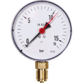 Standard Bourdon tube pressure gauge nominal size 100, radial