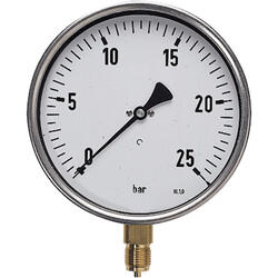 Industrial Bourdon tube pressure gauge nominal size 100, radial