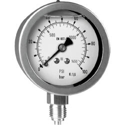 Glycerine Bourdon tube pressure gauge nominal size 63, radial