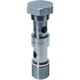 2-fold female screw steel design galvanized for elbow- and T-quick connector-ring pieces