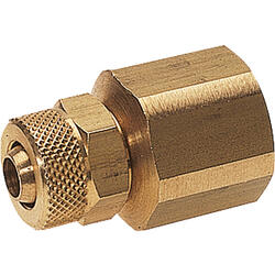 Straight quick connector brass design with female thread
