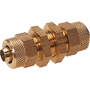 Straight bulkhead-quick connector brass design