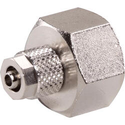 Straight quick connector brass design nickel-plated with female thread