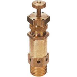 Safety valve Mini brass design with lock nut