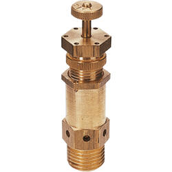 Safety valve Mini brass design with lock nut