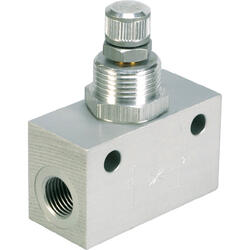 Flow control valve aluminium design in block shape