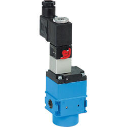 3/2-way poppet valve electrically actuated with external pilot air for series Bloc 0