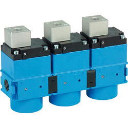 3/2-way poppet valve pneumatically actuated with pressure supply on both sides for series Bloc 0
