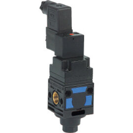 3/2-way poppet valve electrically actuated with Cnomo-control port for series EcoBloc 0