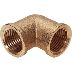 Elbow brass design with cylindrical female thread, rounded version