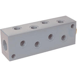 8-fold block distributor aluminium design
