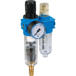 2-part service unit series Bloc 0 with automatic condensate drain and pressure gauge
