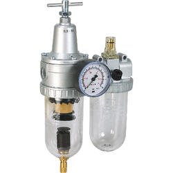 2-part service unit series Standard 3 with automatic condensate drain and pressure gauge