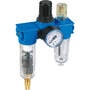 3-part service unit series Bloc 0 with automatic condensate drain and pressure gauge