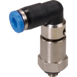 Elbow-rotating-push-in fitting PBT design with two ball bearings and cylindrical male thread, 360° turnable