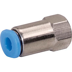 Straight push-in fitting M-Push 110 brass design nickel-plated with female thread