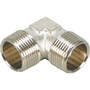 Elbow brass design nickel-plated with tapered male thread