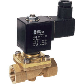 2/2-way solenoid valve brass design in NC-design, force-controlled